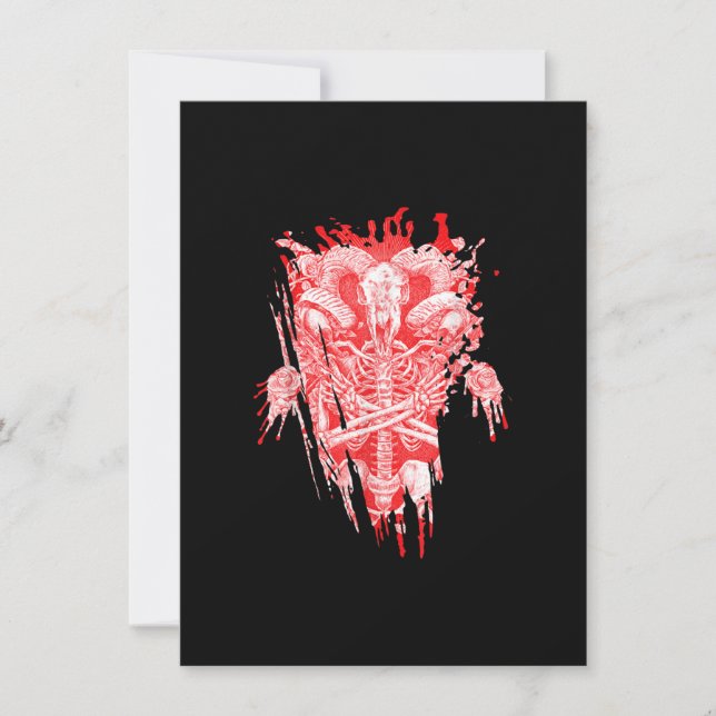 Invitación Regalo de la Iglesia de Satanás Todos los saludos  (Anverso)