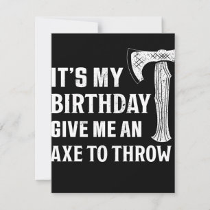 Invitación Regalo de lanzamiento de Ax de cumpleaños