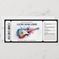 Regalo de lecciones de guitarra eléctrica sorpresa