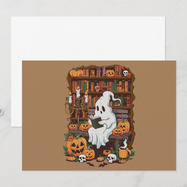 Invitación Regalo de lector de libros fantasmales amante de l (Anverso / Reverso)