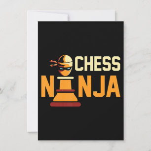 Invitación Regalo de los aficionados al ajedrez Ninja de Guay