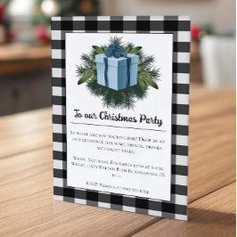 Invitación Regalo de los Navidades de Buffalo Plaid | Fiesta 