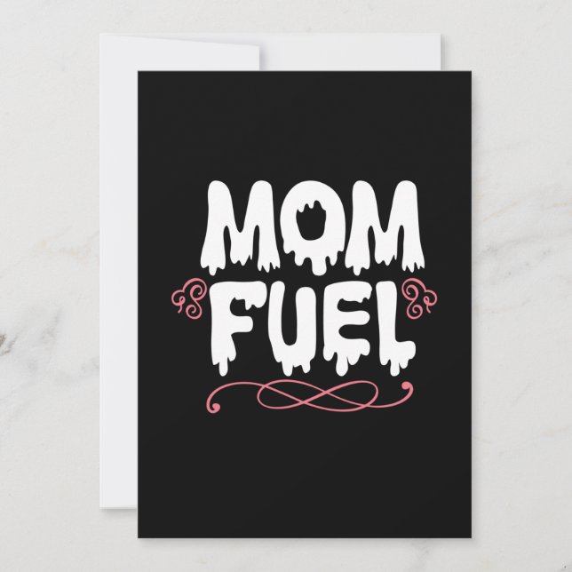 Invitación Regalo de madre Combustible de mamá (Anverso)