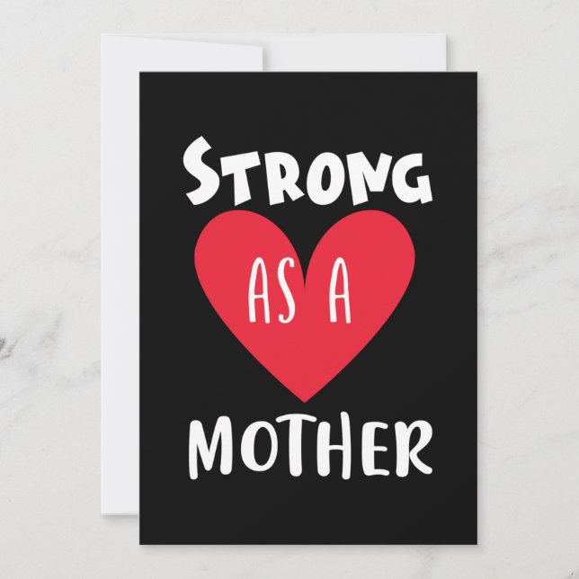 Invitación Regalo de madre fuerte como una madre (Anverso)
