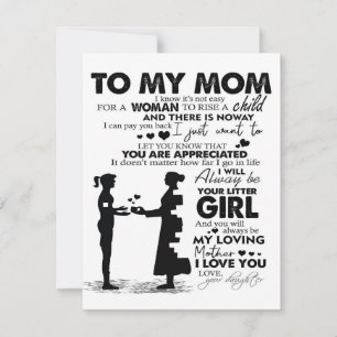 Invitación Regalo de moda Carta A Mi Mamá