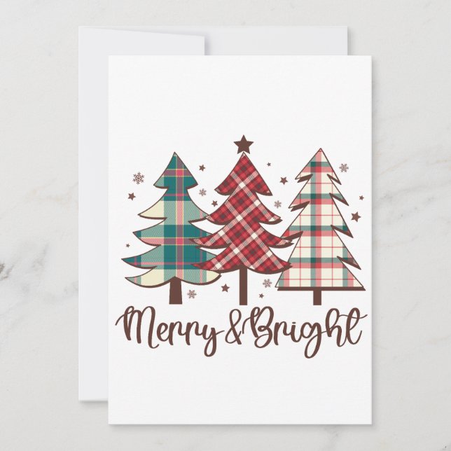 Invitación Regalo de Navidad Alegre y Brillante (Anverso)