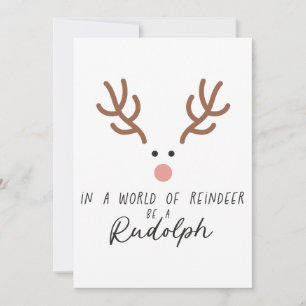 Invitación Regalo de Navidad en un mundo de renos