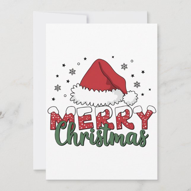 Invitación Regalo de Navidad Feliz Navidad (Anverso)