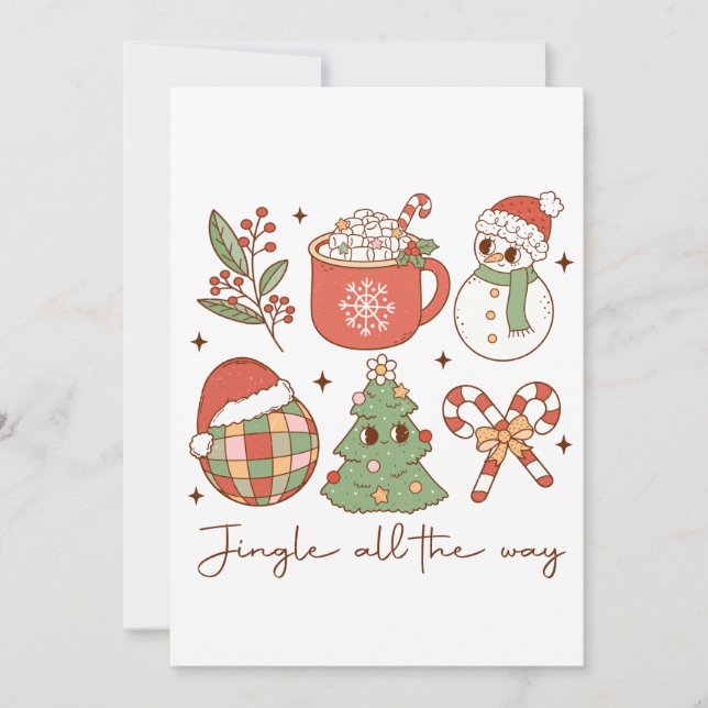 Invitación Regalo de Navidad Jingle All The Way (Anverso)