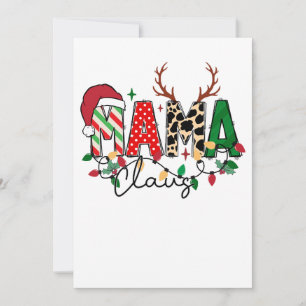 Invitación Regalo de Navidad Mamá Claus con niños