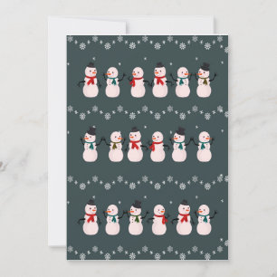 Invitación Regalo de Navidad   Muñeco de nieve lindo a través