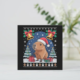 Invitación Regalo de Navidad para amantes de animales Capybar