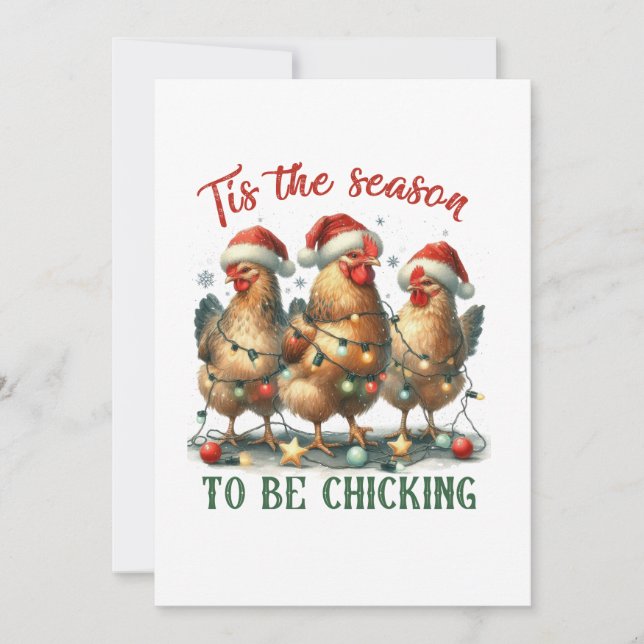 Invitación Regalo de Navidad para Picar Pollos (Anverso)