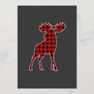 Invitación Regalo de Navidades de alces de búfalo rellenos