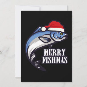 Invitación Regalo de Navidades de pescadores de Feliz Pescado
