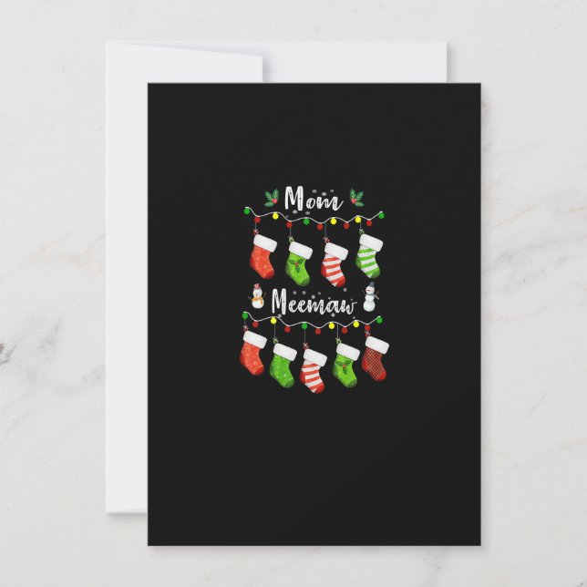 Invitación Regalo de Navidades Meemaw, mamá personalizada y m