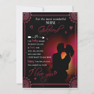 Invitación Regalo de novia enfermera De novio San Valentín