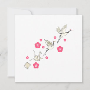 Invitación Regalo de observación de aves de la cultura japone