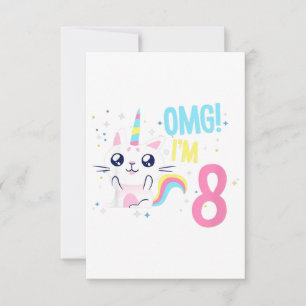 Invitación Regalo de outfit de cumpleaños para niña de 8 años