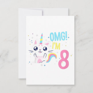 Invitación Regalo de outfit de cumpleaños para niña de 8 años