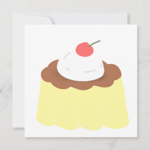 Invitación Regalo de postre de pudín de chocolate con crema