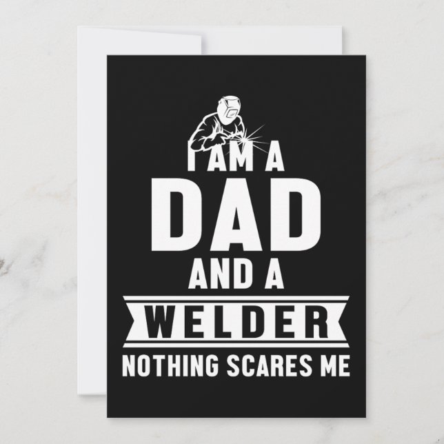 Invitación Regalo de profesión de hierro Metalizado para papá (Anverso)