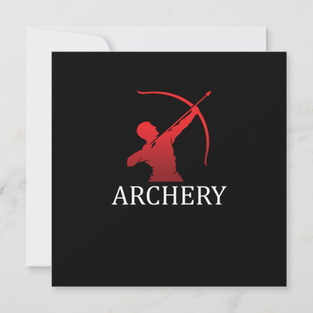 Invitación Regalo de tiro con arco con flecha de arco de tiro (Anverso)