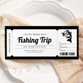 Invitación Regalo de Vale de Entrada para Viaje de Pesca Sorp
