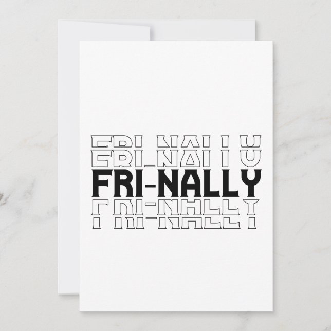 Invitación Regalo de viernes divertido para fiesta de fin de  (Anverso)