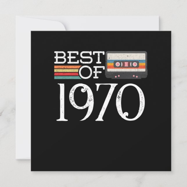 Invitación Regalo del 50 aniversario de la época de los años  (Anverso)