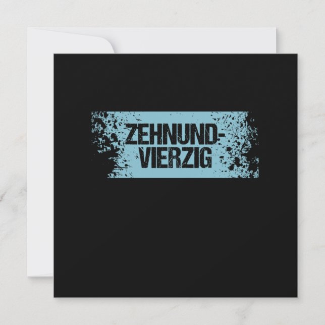 Invitación Regalo del 50 aniversario de Zehnundvierzig (Anverso)