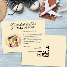 Invitación Regalo del Boda de código Qr del Registro del Fond