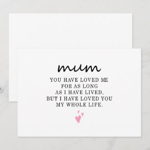 Invitación Regalo del Día de la Madre Cumpleaños de Mamá Para