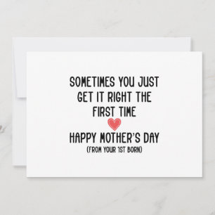 Invitación Regalo del Día de la Madre del Primogénito Regalo 