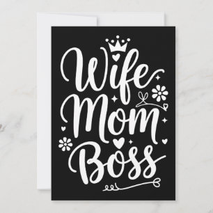 Invitación Regalo del Día de la Madre para Esposa Mamá Jefa L