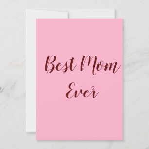 Invitación regalo del día de la madre rosa rojo mejor mamá de