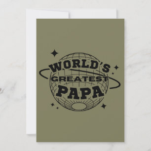 Invitación Regalo del Día del Padre Feliz Papa Más Grande del