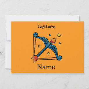 Invitación Regalo del signo zodiacal Sagitario del arte pop r