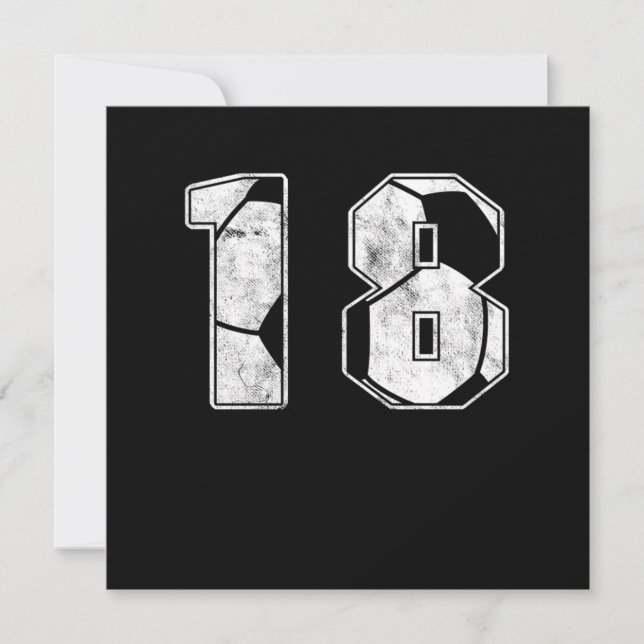 Invitación Regalo deportivo de celebración de cumpleaños 18 d (Anverso)