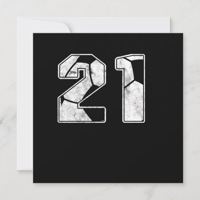 Invitación Regalo deportivo de celebración de cumpleaños 21 d (Anverso)