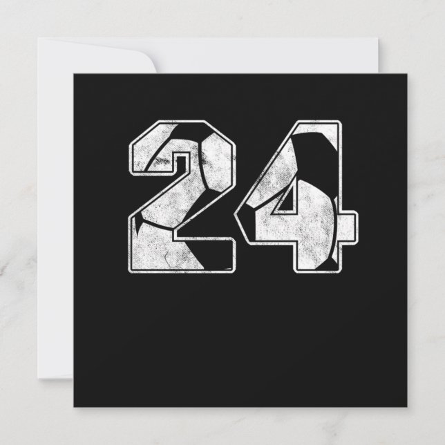 Invitación Regalo deportivo de celebración de cumpleaños 24 d (Anverso)