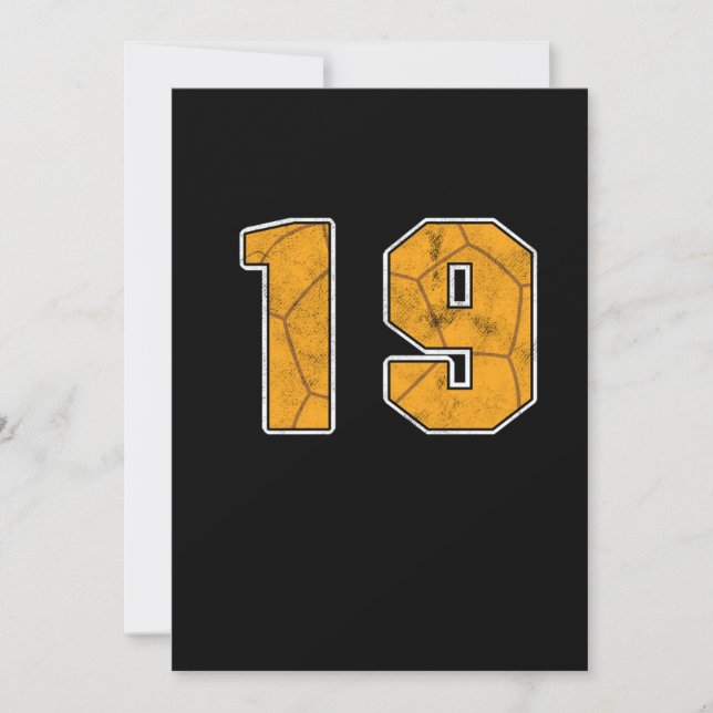 Invitación Regalo deportivo de celebración de cumpleaños núme (Anverso)