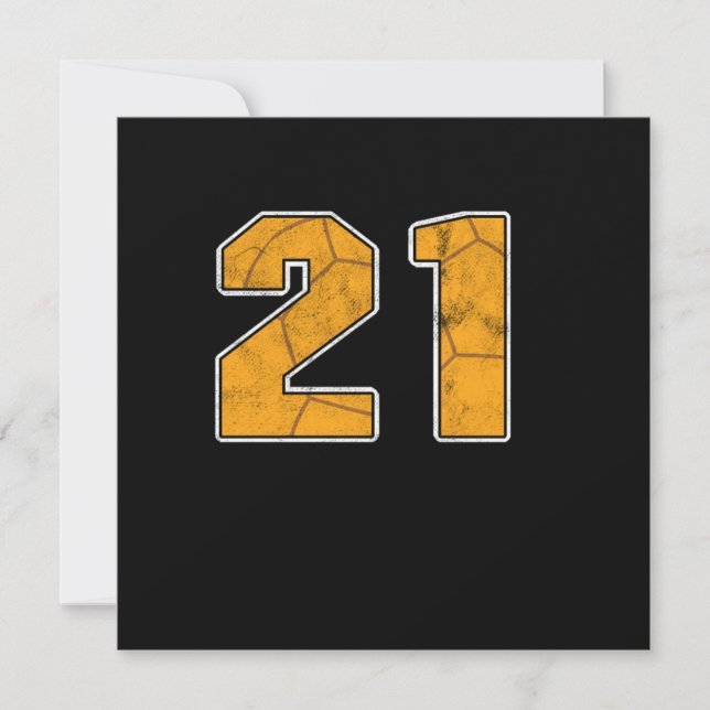 Invitación Regalo deportivo de celebración de cumpleaños núme (Anverso)