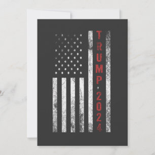 Invitación Regalo Distinguido Bandera Americana Trump 2024 Vi