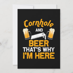 Invitación Regalo divertido de Cornhole para hombres jugador 