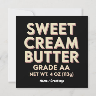 Invitación Regalo Divertido de Mantequilla de Crema Dulce Per
