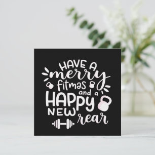 Invitación Regalo divertido de Navidad fitness sarcástico de 