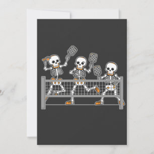 Invitación Regalo divertido de pickleball espeluznante de tre