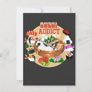Invitación Regalo divertido para adictos al sushi y amantes d