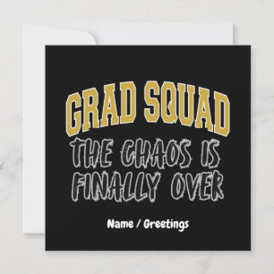Invitación Regalo divertido para la pandilla de graduados, ¡e